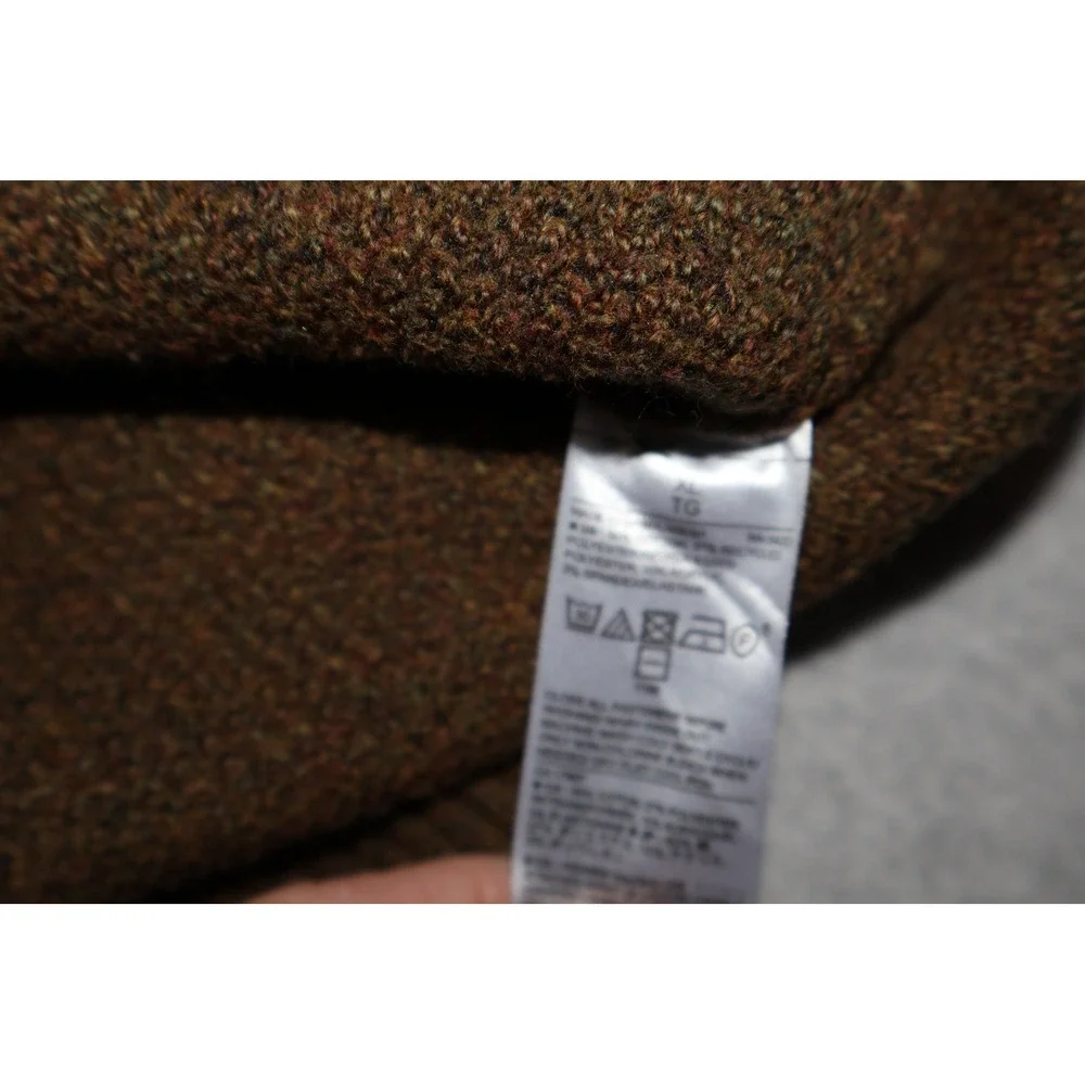 Banana Republic Sweater Mens XL Brown Mock Neck Button Pullover Henley